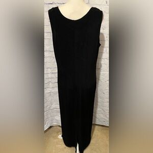 Vintage 80s 90s R&M Richards Dress Womens Black Sleeveless size 16
